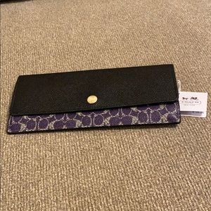 Coach violet and black soft wallet